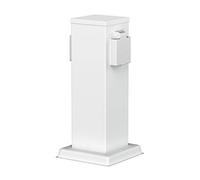 Colonna da giardino POLLY per esterno IP44 a 2 vie in acciaio inox bianco