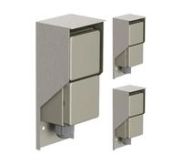 ledscom.de Presa di corrente PIWI per esterni, IP44, a 2 vie, acciaio inox, verticale, 3 pz.