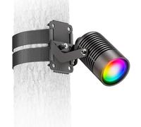 ledscom.de SHINGA faretto da giardino con fissaggio a cinghia per esterni, spina, nero, incl. lampada LED GU10, RGB, smart home, 473lm