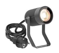 ledscom.de SHINGA faretto da giardino per esterni, IP65, spina, antracite, 1x GU10 max. 15W