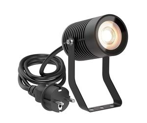 ledscom.de SHINGA faretto da giardino per esterni, IP65, spina, nero, 1x GU10 max. 15W