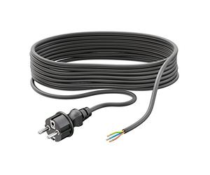 ledscom.de Spina Schuko tipo F con cavo esterno, 5 m, nero, 3 x 0,75 mm²