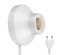 ledscom.de Supporto per applique/lampada ELEKTRA, spina, interruttore, porcellana, bianco lucido, rotondo, 1x E27 max. 300W