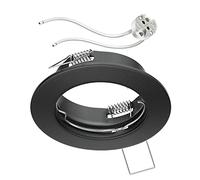 ledscom.de Telaio di montaggio a soffitto FERE Telaio di montaggio nero opaco (LED/Halogen/MR16/50mm) incl. presa GU5.3