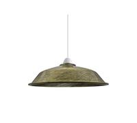 LEDSone 1 paralume per lampada a sospensione a soffitto in metallo, ottone spazzolato, stile retrò, paralume per lampada dall'aspetto vintage industriale da 26 cm