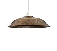 LEDSone 36cm Retro Pendant Lampshade Facile Installazione Pendant Light Vari Interni Industriale Loft Style Metal Paralume (Rame spazzolato)