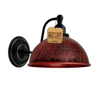 LEDSone Applique da parete vintage industriale retrò in ferro E27, apparecchi di illuminazione per interni per cucina, sala da pranzo, camera da letto, ristorante (Rosso rustico)