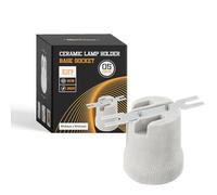 LEDSone Ceramic Porcelain ES27 E27 Edison Screw Heat Vintage Light Bulb Holder with Mounting Bracket (5 Pcs, Shape 2)