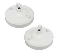 LEDSone Confezione da 2 ganci per rose stile vintage con lampadari a soffitto in metallo antico 108 mm Accessori per appendere a parete (Bianco)