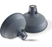 LEDSone Confezione da 2 lampade in metallo retrò moderne da 30 cm, paralumi facili da montare per lampade a sospensione industriali vintage, cucina, bagno, lampada a sospensione antica (Grigio)