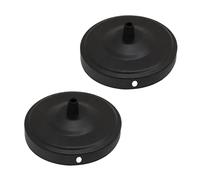 LEDSone Confezione da 2 piastre di montaggio a punto singolo per lampade a sospensione vintage, 108 mm, in metallo anticato, con accessori per appendere lampade da soffitto e da parete.