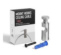 LEDSone Ganci di montaggio per cavi da soffitto per lampadari Swag e illuminazione a ragno minimalista, gancio in metallo facile da montare, con vite per cavo della luce a sospensione
