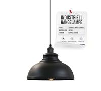 LEDSone Industrial Pendant Light Retro Chandelier Ceiling Light Vintage Lamp Ceiling Lighting Metal Shade for Restaurant Living Room Bedroom Kitchen Hallway Bar (Nero)