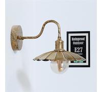 LEDSone Lampada da parete industriale Steampunk Water Pipe Vintage E27 Applique Accents Doppia lampada da parete per soggiorno Bar Cucina Sala da pranzo (Paralume per ombrellone - Rame spazzolato)
