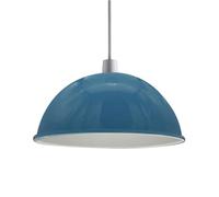 LEDSone Lampada da soffitto, a sospensione, da parete, vintage/industriale, facile da montare, a forma di cupola, con paralume in metallo E27, 60 W, per soggiorno, cucina, bar, hotel. (Blu)