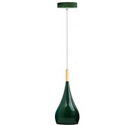 LEDSone Modern Teardrop Shaped Blue Pendant Light Shade Industrial Hanging Ceiling Lighting Ideal for Dining Room Bar Clubs & Restaurants (Blue) (Green)