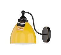 LEDSone Moderno Vintage Retro Industriale Collo Di Cigno Braccio In Metallo E27 Sconce Montaggio A Parete Set Luce Apparecchio per Soggiorno Sala da Pranzo Cucina, Arancione (Giallo)