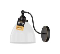 LEDSone Moderno Vintage Retro Industriale Collo di Cigno Braccio in Metallo E27 Sconce Montaggio A Parete Set Luce Apparecchio per Soggiorno Sala da Pranzo Cucina, Arancione (Bianco)