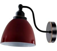 LEDSone Moderno Vintage Retro Industriale Collo di Cigno Braccio in Metallo E27 Sconce Montaggio A Parete Set Luce Apparecchio per Soggiorno Sala da Pranzo Cucina, Arancione (Borgogna)