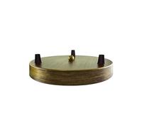 LEDSone Multi Outlet - Rosone da soffitto a 3 punti, in ottone, a goccia multipla, per soffitto o plafoniera a sospensione, illuminazione industriale vintage (Ottone Spazzolato - 1 confezione)