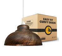 LEDSONE Paralume 29 cm in metallo, stile retrò, rame spazzolato, diffusore a cupola per soffitto, design facile da installare, uso interno per camera da letto, cucina, ufficio, soggiorno, corridoi e