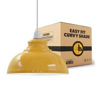LEDSONE Paralume da soffitto in metallo giallo retrò, 29 cm, facile da montare, moderno, da appendere, per camera da letto, sala da pranzo, corridoio, ufficio, cucina industriale, ristorante, bar