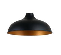 LEDSONE Paralume moderno in metallo nero con interno dorato, facile da montare, paralume a sospensione per ristorante, camera da letto, soggiorno, ufficio, corridoio, caffetteria, interni, in metallo