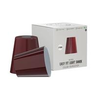 LEDSone Paralume retrò facile da montare 13 cm in metallo E27 lampada a sospensione a soffitto paralume bianco per lampada da parete e lampada da tavolo (Borgogna confezione da 2)