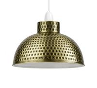 LEDSone Paralumi a sospensione da soffitto industriali, paralume a sospensione in stile retrò vintage da 26 cm per luci da soffitto sospese (rame) (Ottone verde, 1 confezione)
