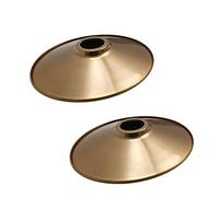 LEDSone Paralumi in metallo per soggiorno, soffitto, lampada a sospensione, 22 cm, paralumi facili da montare solo per lampade da soffitto industriali, camera da letto, cucina (ottone giallo)