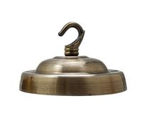 LEDSone Piastra vintage con gancio a rosetta singola per lampadario, 105 mm, in metallo anticato, con accessori (ottone verde)