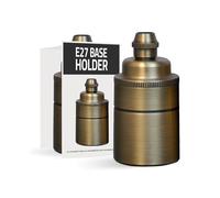 LEDSone Portalampada vintage con portalampada Edison industriale E27 Portalampada per lampada a sospensione fai-da-te Lampada da parete a soffitto (Ottone verde - Confezione da 2)