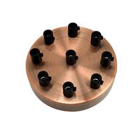 LEDSone Rosone da soffitto a 9 uscite, colore rame, perfetto per cavo flessibile in tessuto, 120 mm, piastra di montaggio in metallo con accessori per lampada da soffitto e da parete (9 uscite)