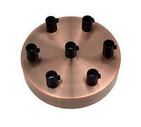 LEDSone Rosone da soffitto in metallo singolo e multi uscita per illuminazione a sospensione (7 prese rame)