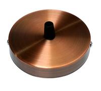 LEDSone Rosone vintage perfetto per cavo flessibile in tessuto, piastra di montaggio per plafoniera in metallo da 100 mm con accessori per lampada da soffitto e da parete (Rame)