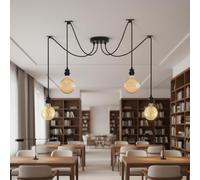 LEDSone Spider Lights, lampadario a sospensione a forma di ragno, lampadario da soffitto vintage E27, lampada industriale per camera da letto, cucina, bar (Style 2, Without Bulb)