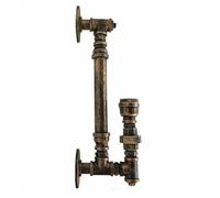 LEDSone Vintage Applique da Parete Industriale Retro Lampada da Parete Creativo Tubo dell'acqua Lampada a Muro Ferro E27 Colore Ruggine