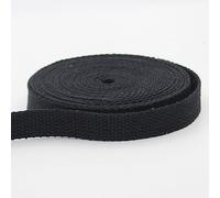 Leduc 3 metri Cinghia di Cotone Bagaglio Maniglia Borsa Cintura Tracolla Imbracatura Zaino Pelletteria Grande Qualità Nero (01) 2,5 cm