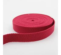 Leduc 3 metri Cinghia di Cotone Bagaglio Maniglia Borsa Cintura Tracolla Imbracatura Zaino Pelletteria Grande Qualità Rosso (32) 2,5 cm