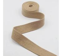 LEDUC 5 m Cinturino in cotone pesante dorato spesso beige (41) 3 cm