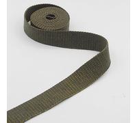 LEDUC 5 m Cinturino in cotone pesante spesso color cachi (35), 3 cm