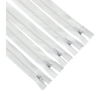 LEDUC Cerniere in Nylon, plastica, Colore: Bianco, 15 cm, Confezione da 5 Pezzi