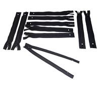 LEDUC Zip-10 cerniere in nylon nero, 18 cm