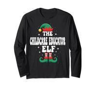 L'educatore dell'infanzia Elfo Natale Divertente Maglia a Manica