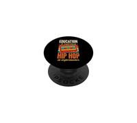 L'educazione è importante Hip Hop è importanter divertente retrò PopSockets PopGrip Adesivo