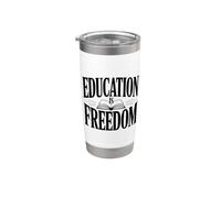 L'educazione è libertà Bicchiere termico in acciaio inox doppia parete