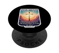 L'educazione speciale cristiana è il mio insegnante di ministero educatore PopSockets PopGrip Adesivo