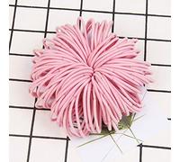 LEDUODO 120 elastici per capelli da 3 mm, elastici per capelli in gomma, senza pieghe, per coda di cavallo, per ragazze e donne (rosa)