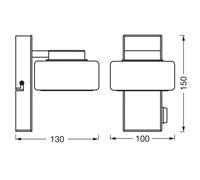 LEDVANCE ORBIS Flame lampada da parete e soffitto con LED, cromo, 5,5W, 350lm, 3