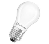 LEDVANCE Classic P40 Performance Class. Lampadina LED esferica opaca, 220-240 V, 3,4 W, 2700 K, E27. 470 Lumen. Equivalente a 40 W. 15.000 ore. 84 x 45 mm.